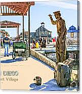 San Diego - Seaport Village Scene Canvas Print