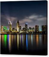San Diego Skyline At Night Canvas Print