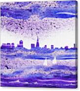 San Francisco Blues City Skyline Canvas Print