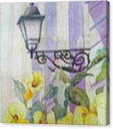 San Juan Lamp W Flowers Canvas Print