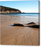 Sand Beach Acadia National Park Maine Canvas Print