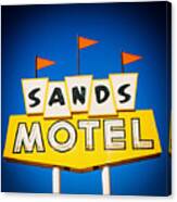 Sands Motel Vintage Neon Sign Canvas Print
