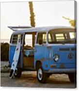 Vw And Surfboard Canvas Print