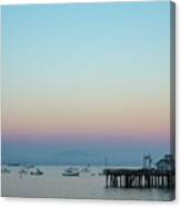Santa Barbara Pier At Dusk Canvas Print