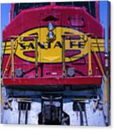 Santa Fe Train Head On Canvas Print