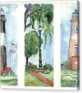 Savannah Lighthouses Canvas Print