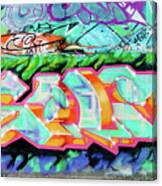 Scape, Screaming Creative And Positive Energy, Graffiti Art North 11th Street, San Jose 1990 Canvas Print