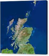 Scotland, Uk, Satellite Image Canvas Print