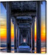 Scripp's Pier Sunset La Jolla California Canvas Print