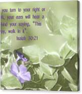 Scripture In Pastle Floral Canvas Print