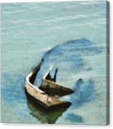 Sea And Boat Canvas Print