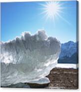 Sea Ice Glowing With The Sun Canvas Print