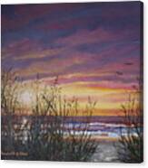 Sea Oat Sunrise # 3 Canvas Print