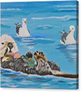 Sea Otter And Guardians Canvas Print