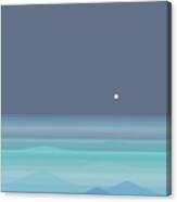 Seafoam Moonrise Canvas Print