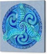 Seahorse Triskele Canvas Print