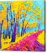 Searching Within 2 Enchanted Forest Series - Modern Impressionist Landscape Painting Palette Knife Canvas Print