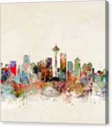 Seattle City Skyline Canvas Print