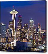 Seattle Night View Canvas Print