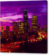 Seattle Shades Of Purple Canvas Print