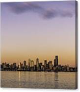Seattle Skyline Sunset Canvas Print