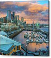 Seattle Waterfront Panorama Canvas Print