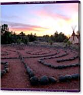 Sedona Labyrinth Sunset Canvas Print