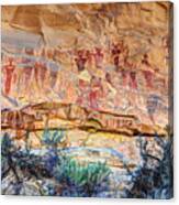 Sego Canyon Indian Petroglyphs And Pictographs Canvas Print