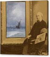 Self Portrait With Seascape Canvas Print