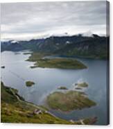 Selfjord And Torsfjord From Volandstinden #2 Canvas Print