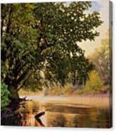 September Dawn, Little Sioux River - Studio Painting Canvas Print