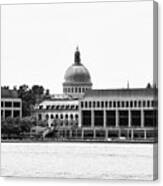 Severn River View Of United States Naval Academy Canvas Print