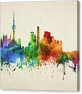 Shanghai Skyline Chsh05 Canvas Print