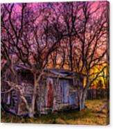 Shed And Sunset Canvas Print