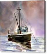 Ship stormy weather Canvas Print