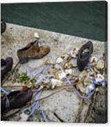 Shoes, Roses And Ribbons Canvas Print