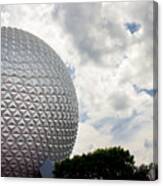 Side View Of The Epcot Ball Canvas Print
