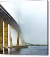 Sidney Lanier Bridge Under Fog Canvas Print