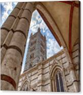 Siena Cathedral Tower Framed By Arch Canvas Print