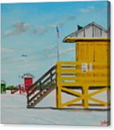Siesta Key Lifeguard Stands Canvas Print