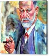 Sigmund Freud Painting Canvas Print