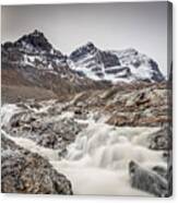 Silky Melt Water Of Athabasca Glacier Canvas Print