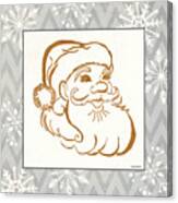 Silver And Gold Santa Canvas Print