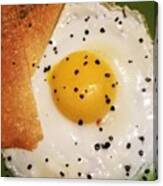 Simply Egg With Toasted Parmesan And Canvas Print