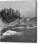 Simpson Beach Cove Bw Canvas Print