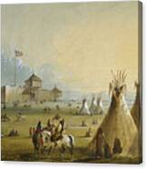 Sioux At Fort Laramie, 1837 Canvas Print