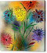 Six Flowers - E Canvas Print