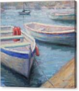 Skiffs In Harbor Canvas Print
