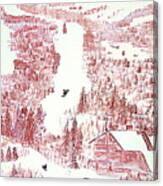Skiing Deer Valley Utah Canvas Print