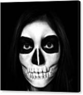 Skull Face Halloween Make-up Canvas Print